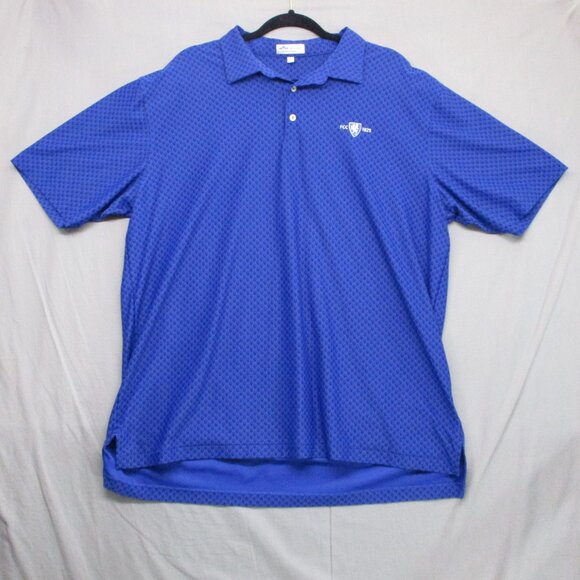 Peter Millar Other - Peter Millar Crown Summer Comfort Polo T-Shirt Skull Design Blue Men Size | XL